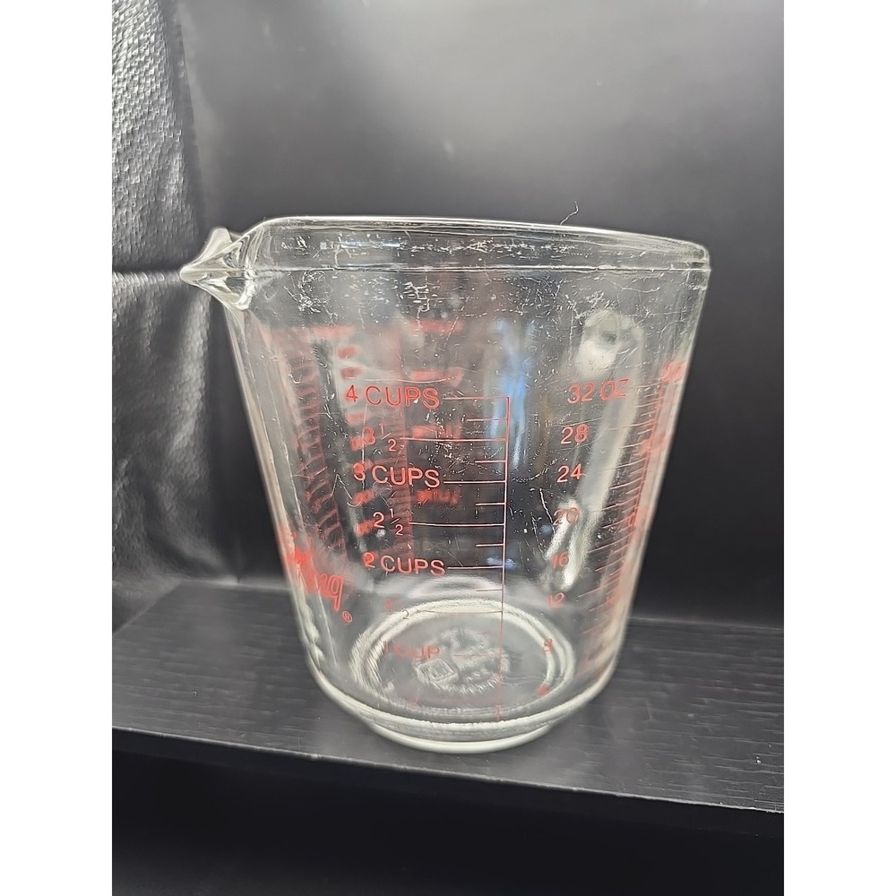 Vintage Fire King Anchor Hocking #499 4‎ Cup Glass Measuring Cup USA 32oz